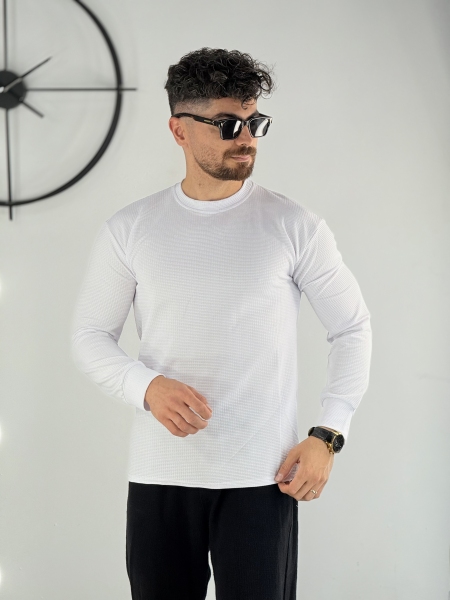 تیشرت استین بلند سفید