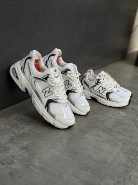 ست کتونی اسپرت نیوبالانس 530 سفید طوسی مشکی