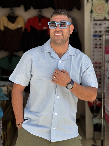 پیراهن لینن پارچه خارجی پیراهن اولدمانی