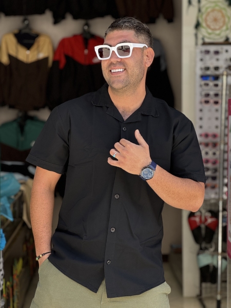 پیراهن لینن پارچه خارجی پیراهن اولدمانی(کرم تیره