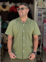 پیراهن لینن پارچه خارجی پیراهن اولدمانی