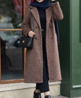 پالتو بلند سموری یقه پهن