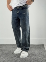 نیم بگ جین کثیف شور ساده کد 430