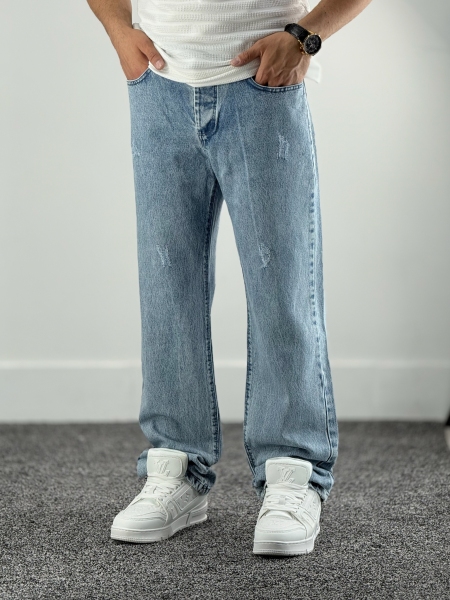 نیم بگ جین آبی روشن کد 717