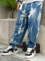 شلوار مام فیت کاستوم DIOR آبی سفید