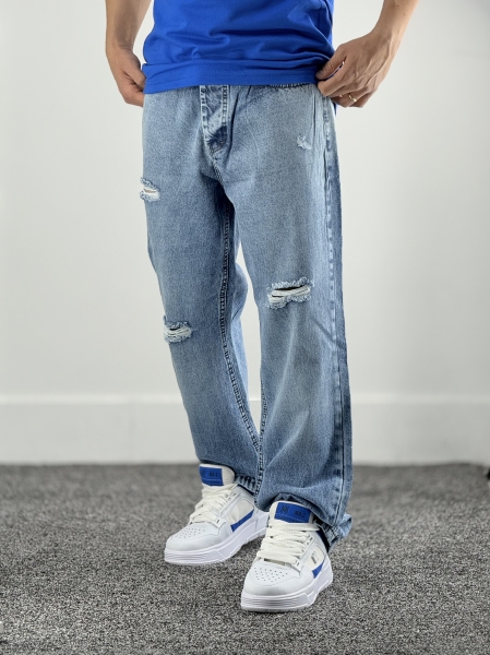 بگ جین vip آبی زاپدار کد 10