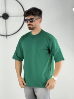 تیشرت بیسیک پارچه ماکان سبز