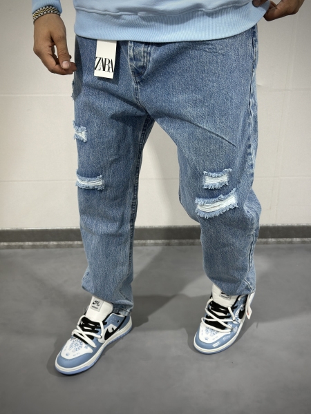 شلوار مام فیت پارچه خارجی ( سنگشور شده )