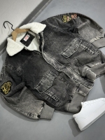 کاپشن جین فول خز ( لطفا فقط طبق ابعاد وارد شده سفارش بدین )