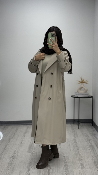 بارونی بلند پشت3دکمه