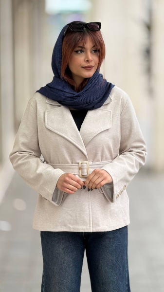 کت تک دکمه یقه دار vi..