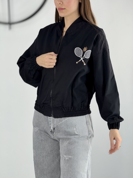 بامبر جکت زنانه مشکی