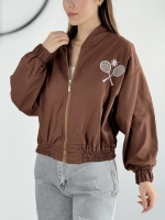 بامبر جکت زنانه قهوه ای