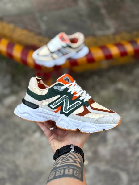 کتونی اسپرت نیوبالانس 9060 کرم سبز قهوه ای