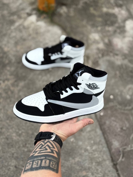 کتونی ساقدار JORDAN TRAVIS مشکی طوسی سفید