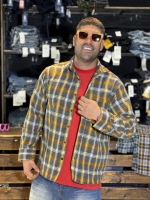 شکت موهر پشمی شکت با کیفیت (طوسی خط زرد