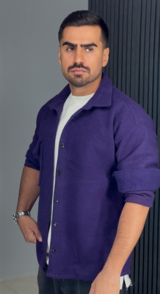 پیراهن پشمی وارداتی بنفش