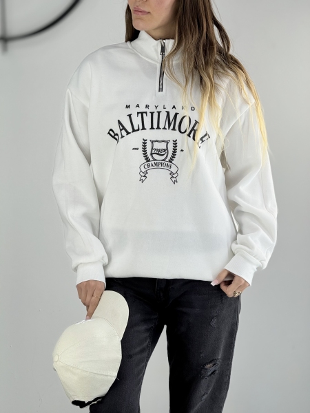 دورس زنانه نیم زیپ سفید