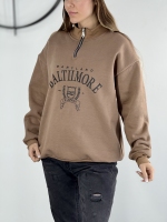 دورس زنانه نیم زیپ موکا