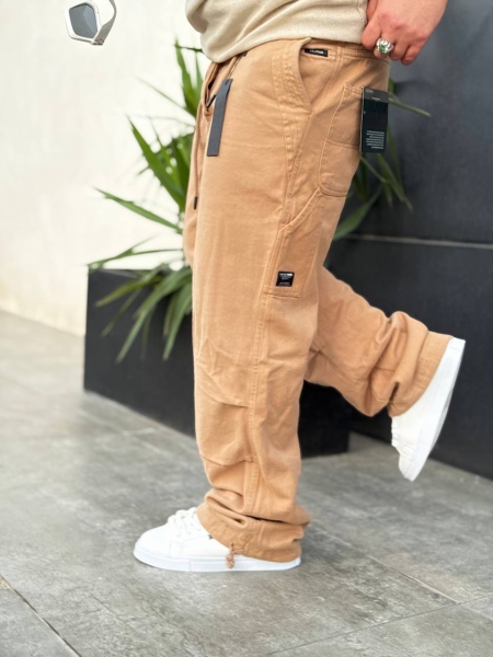 شلوار کتان کمرکش REPLAY کرم