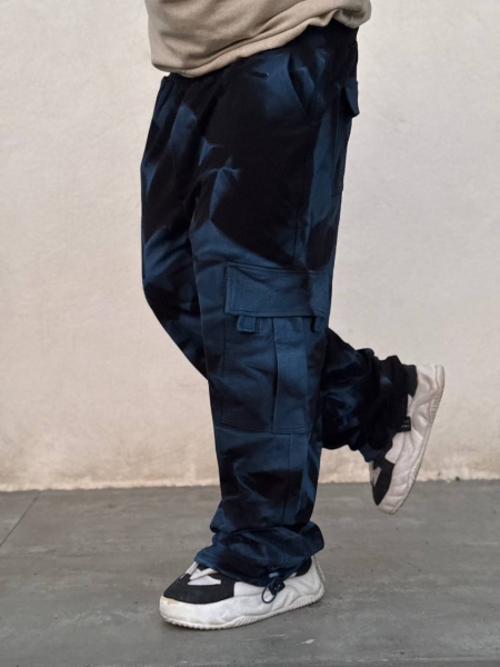 شلوار اسلش شش جیب کاستوم CROWN مشکی آبی