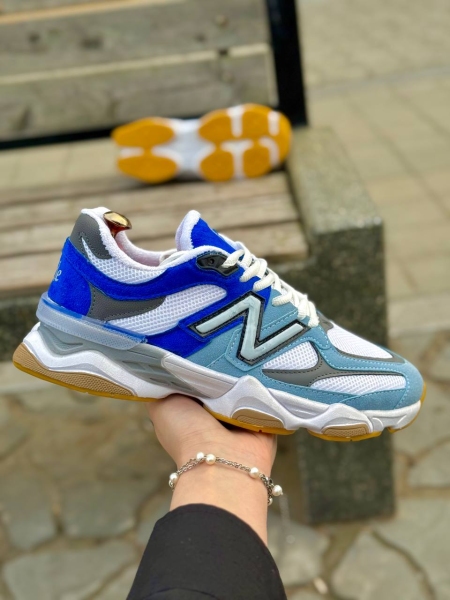 کتونی اسپرت NB 9060 آبی سفید فیروزه ای