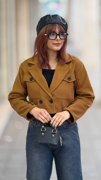 کراپ کت آستین5دکمه