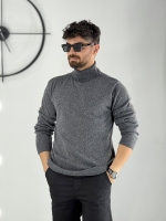 بافت یقه اسکی طوسی تیره