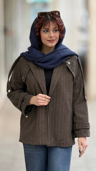 کت جناغی دکمه جیب دار