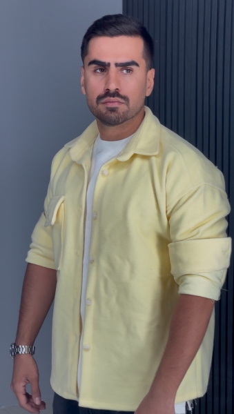 پیراهن پشمی باکسی زرد