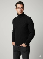 بافت یقه اسکی فندقی قواره آزاد