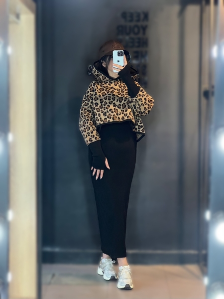 دو تیکه رویه پلنگی با سرافون