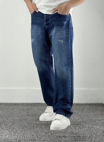 نیم بگ جین آبی تیره کد 36