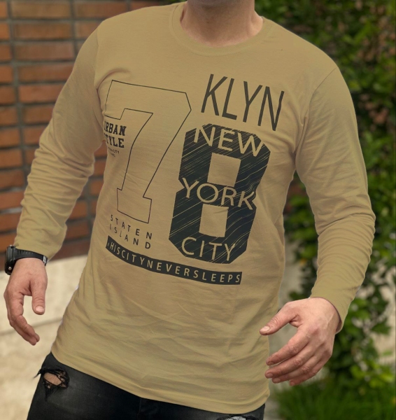 تیشرت آستین بلند 78 نسکافه ای