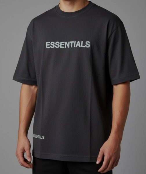 تیشرت آستین کوتاه ESSENTIALS زغالی