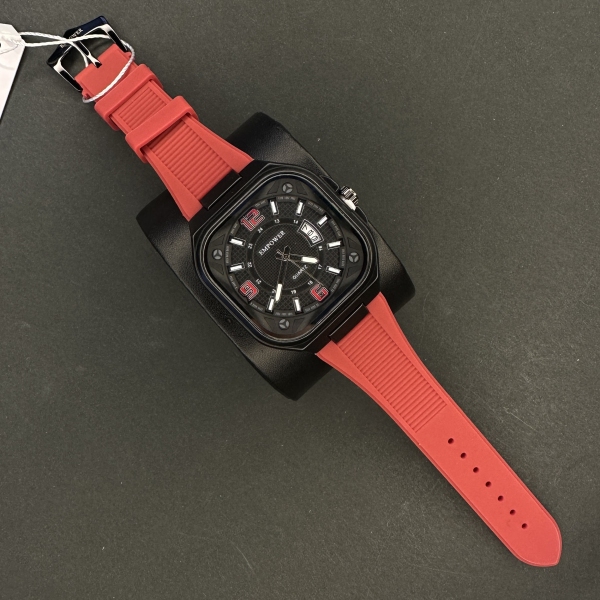 EMPOWER مردانه کد(57)قاب مشکی صفحه مشکی بند جگرکی