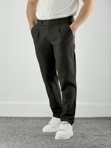 شلوار کلاسیک کمر انگلیسی یشمی