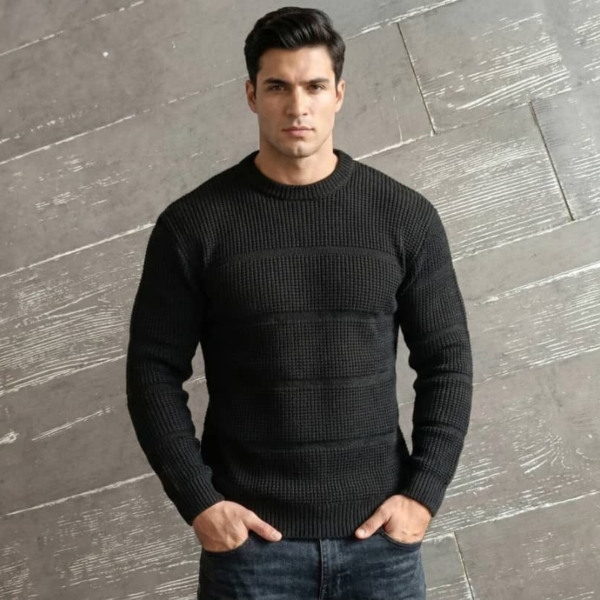 بافت یقه گرد راه راه