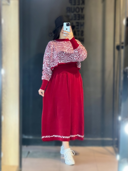 ست بلوز دامن بافت