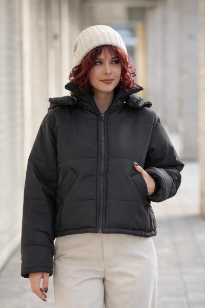 کاپشن کراپی یقه دار