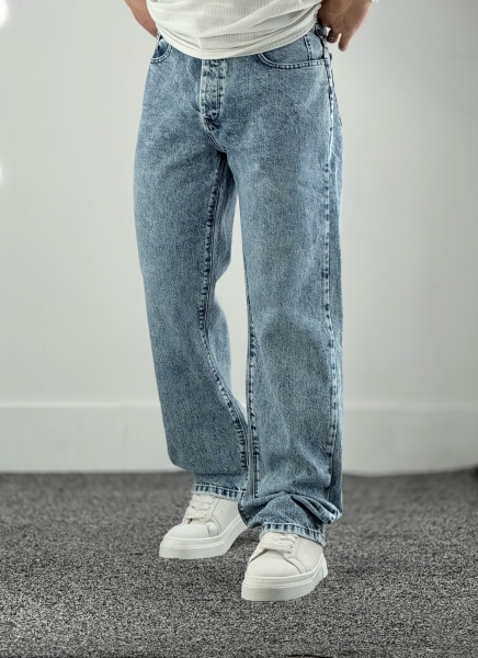 نیم بگ جین آبی یخی کد 86