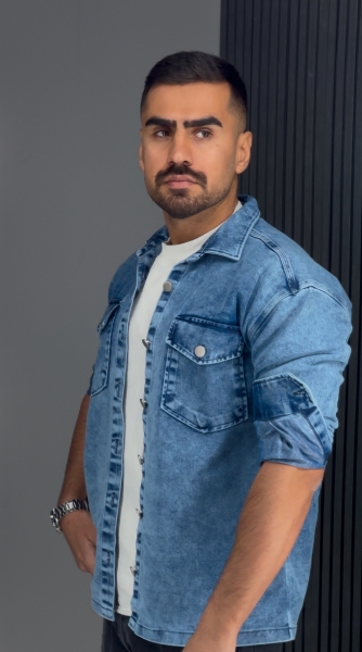 پیراهن جین ابی ضخیم