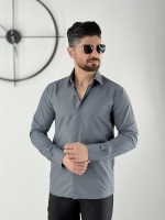 پیراهن دوشین طوسی تیره