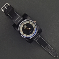 ساعت اسپرت مردانه/ صفحه سفید/ بند مشکی