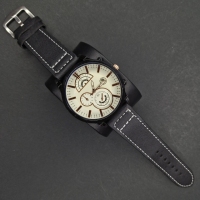 ساعت اسپرت مردانه/صفحه سفید/بند مشکی