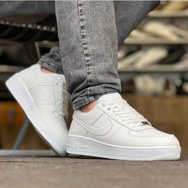 کتونی ونس مردانه مدل نایک ایرفورس(NIKE AIR FORCE)رنگ سفید