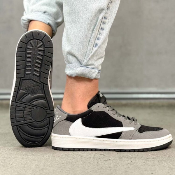 کتونی مردانه مدل نایک ترویس رنگ مشکی طوسی