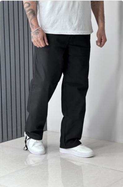 شلوار بگ کتان نیل رنگ مشکی