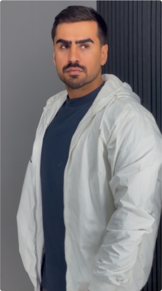 سوییشرت بادگیر داخل تدی رنگ سفید