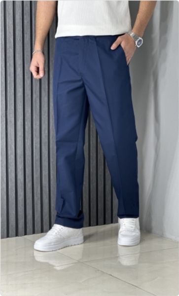 شلوار پارچه ای کلاسیک مردانه رنگ سورمه ای روشن